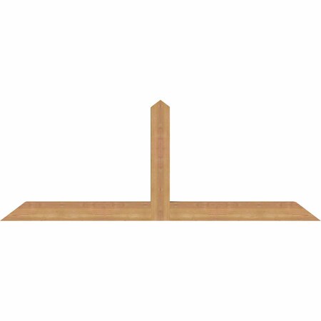 Ekena Millwork Portland Smooth Timber Gable Bracket, Western Red Cedar, 60"W x 22"H x 3 1/2"D x 3 1/2"F, 9/12 Pitch GBW060X22X0404POR00SWR